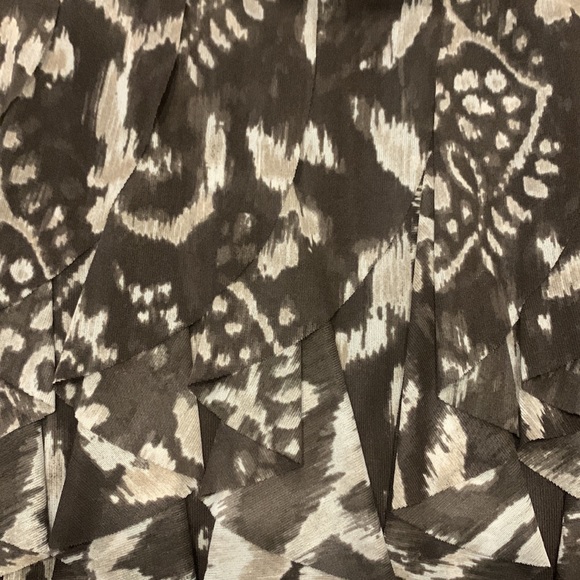 INC Medium Ruffle Neutral Earth Tone Mini Skirt - Picture 3 of 8